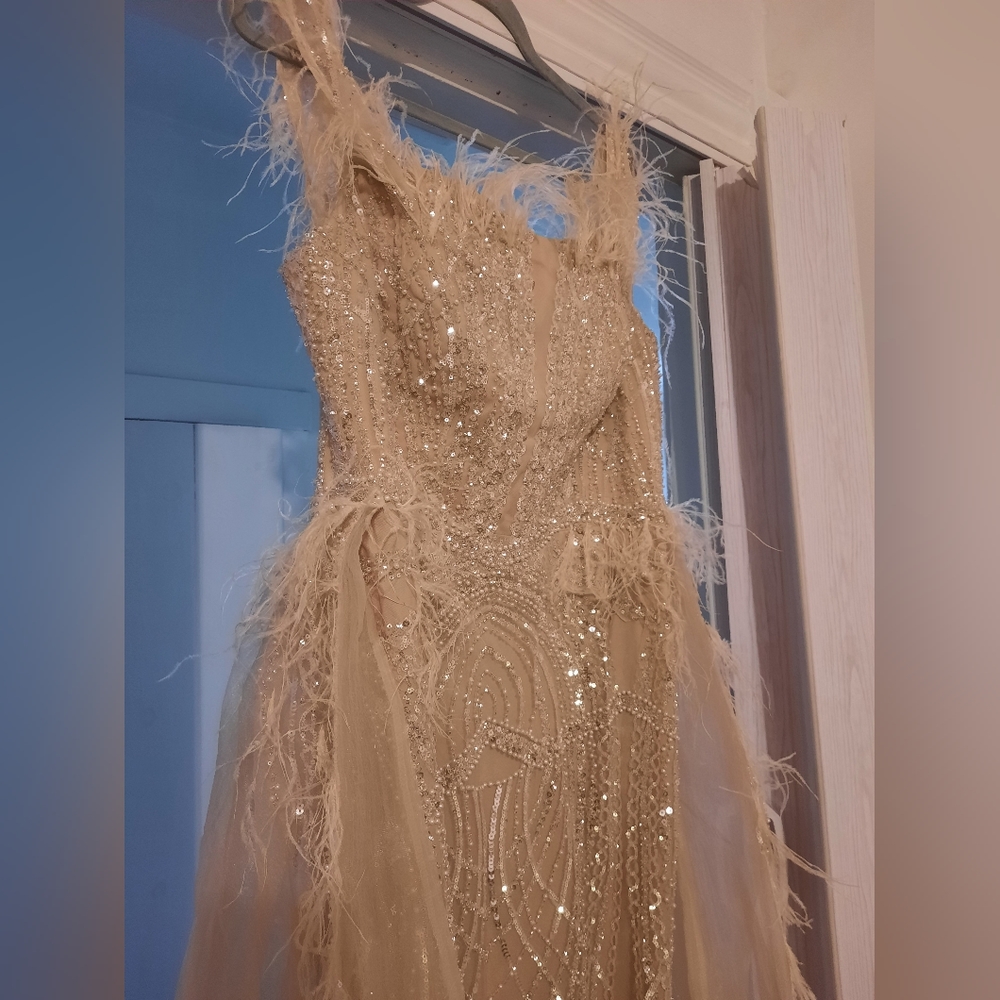 A beautiful beaded overskirt dress Size 14 - Picture 2 of 6